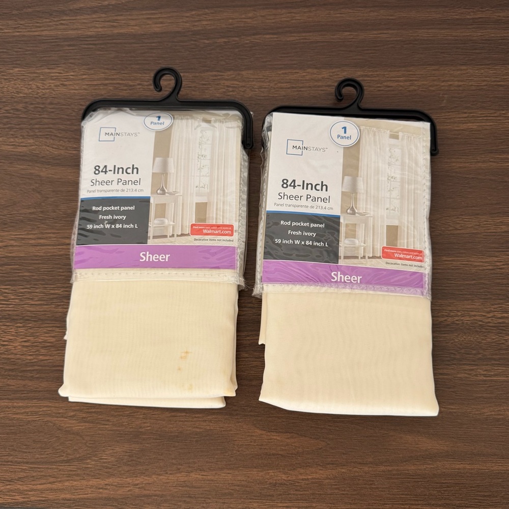 Mainstays Sheer Ivory Curtains